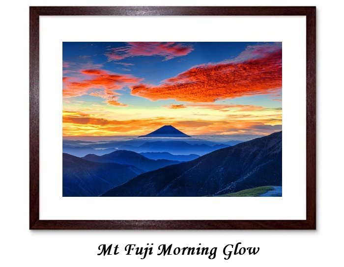 Mt Fuji Morning Glow Framed Print